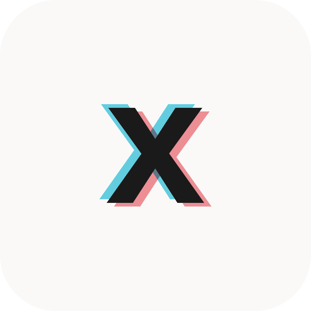 x-brands mark — square · light