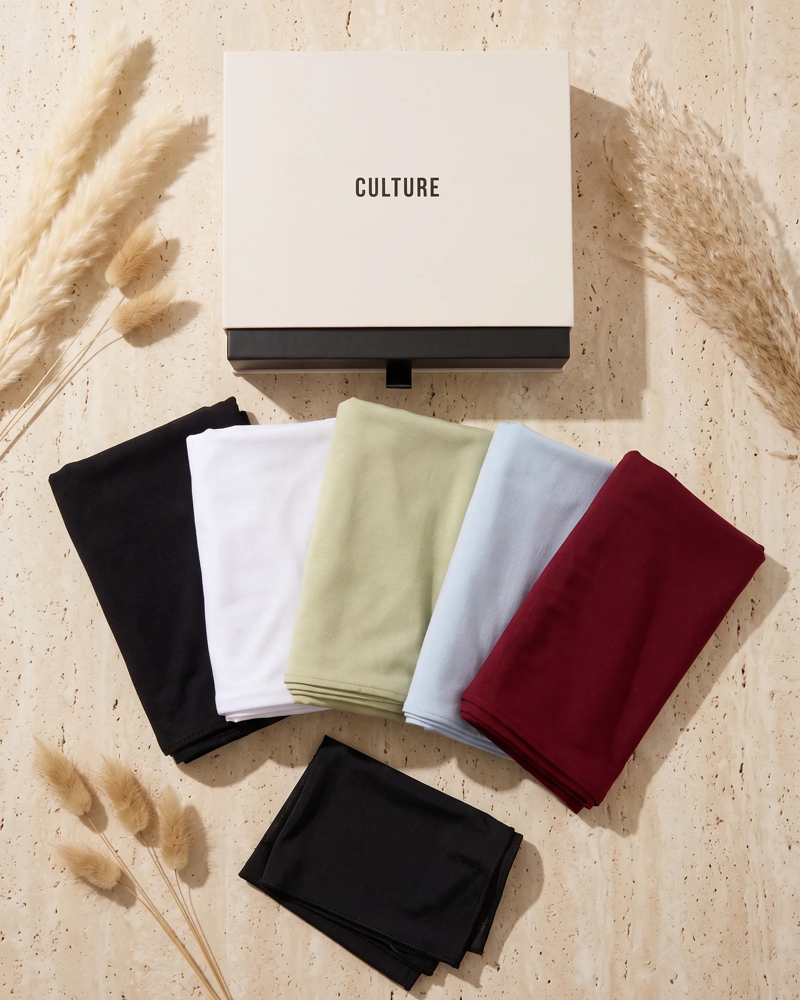 The Signature Wardrobe gift set, flat lay