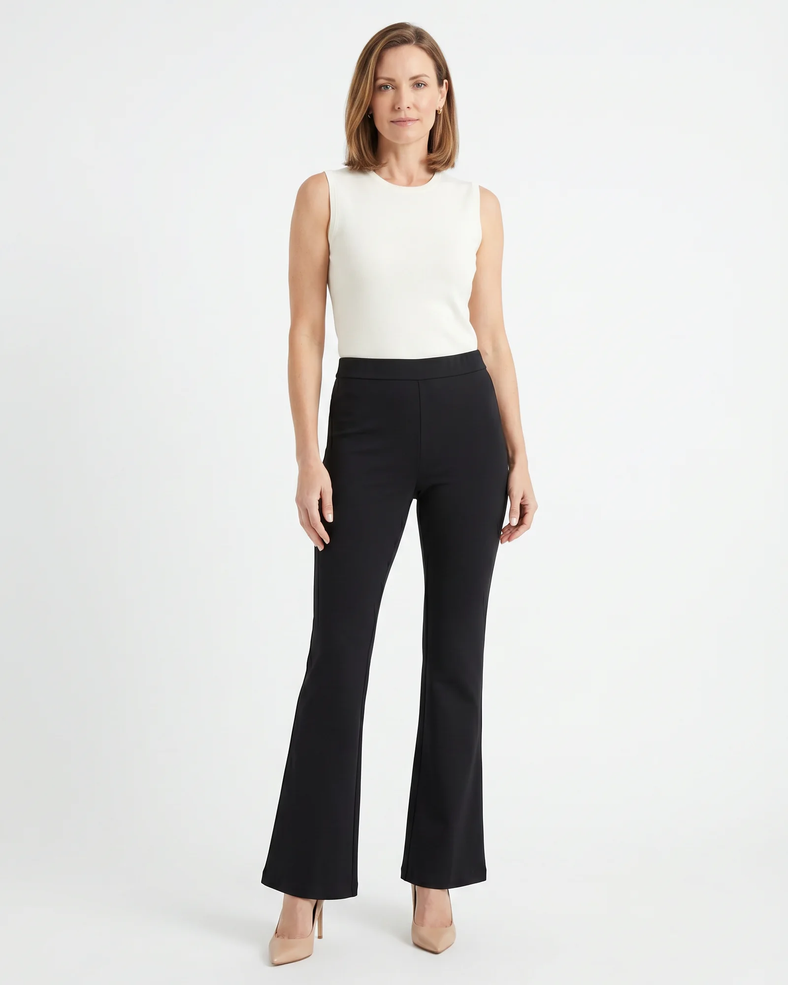 On-model — bootcut ponte pant