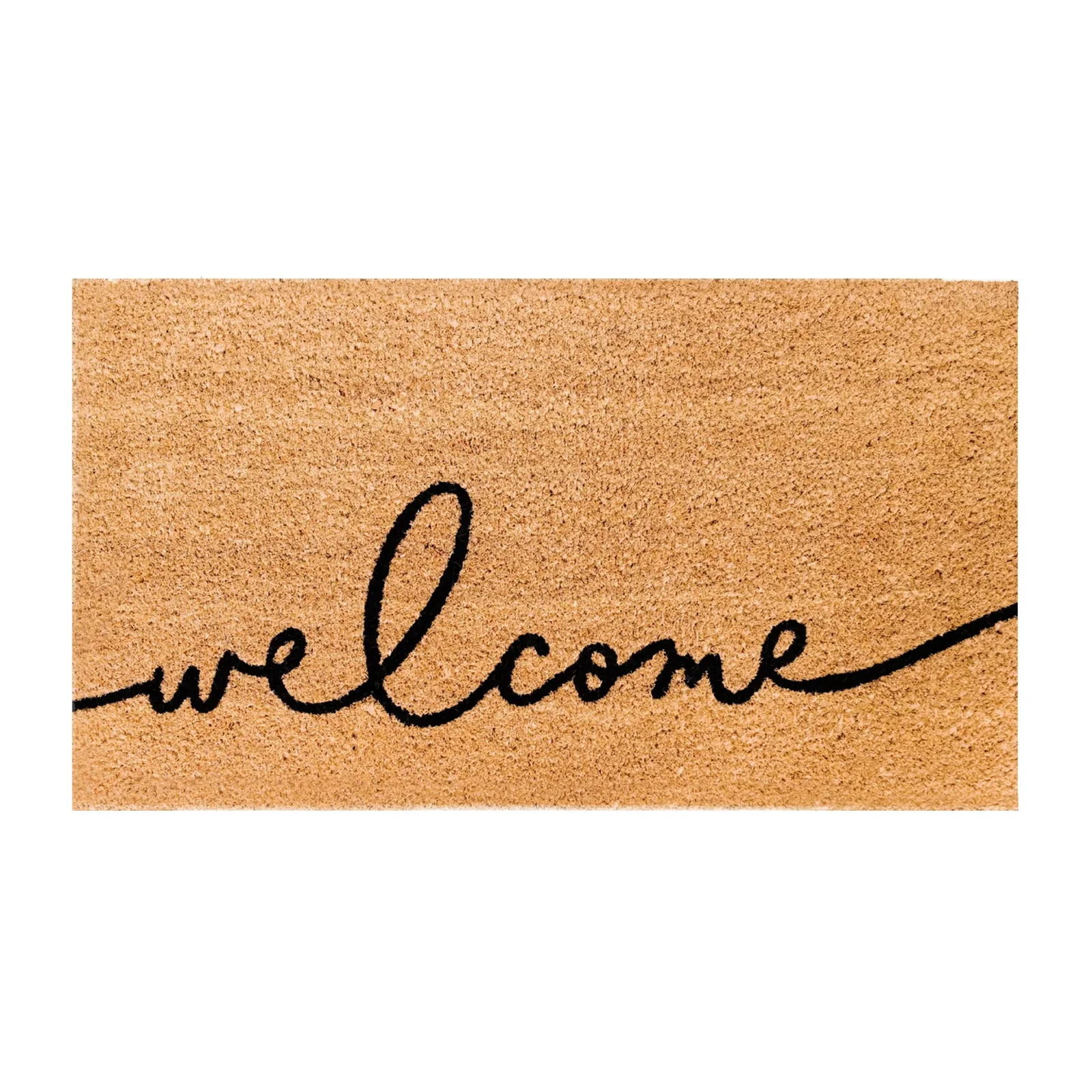 Mat on cream — the script welcome mat